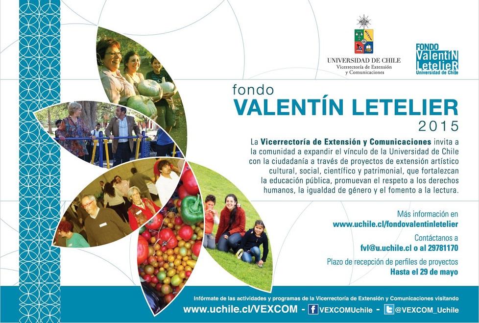 Afiche oficial del fondo Valentín Letelier.