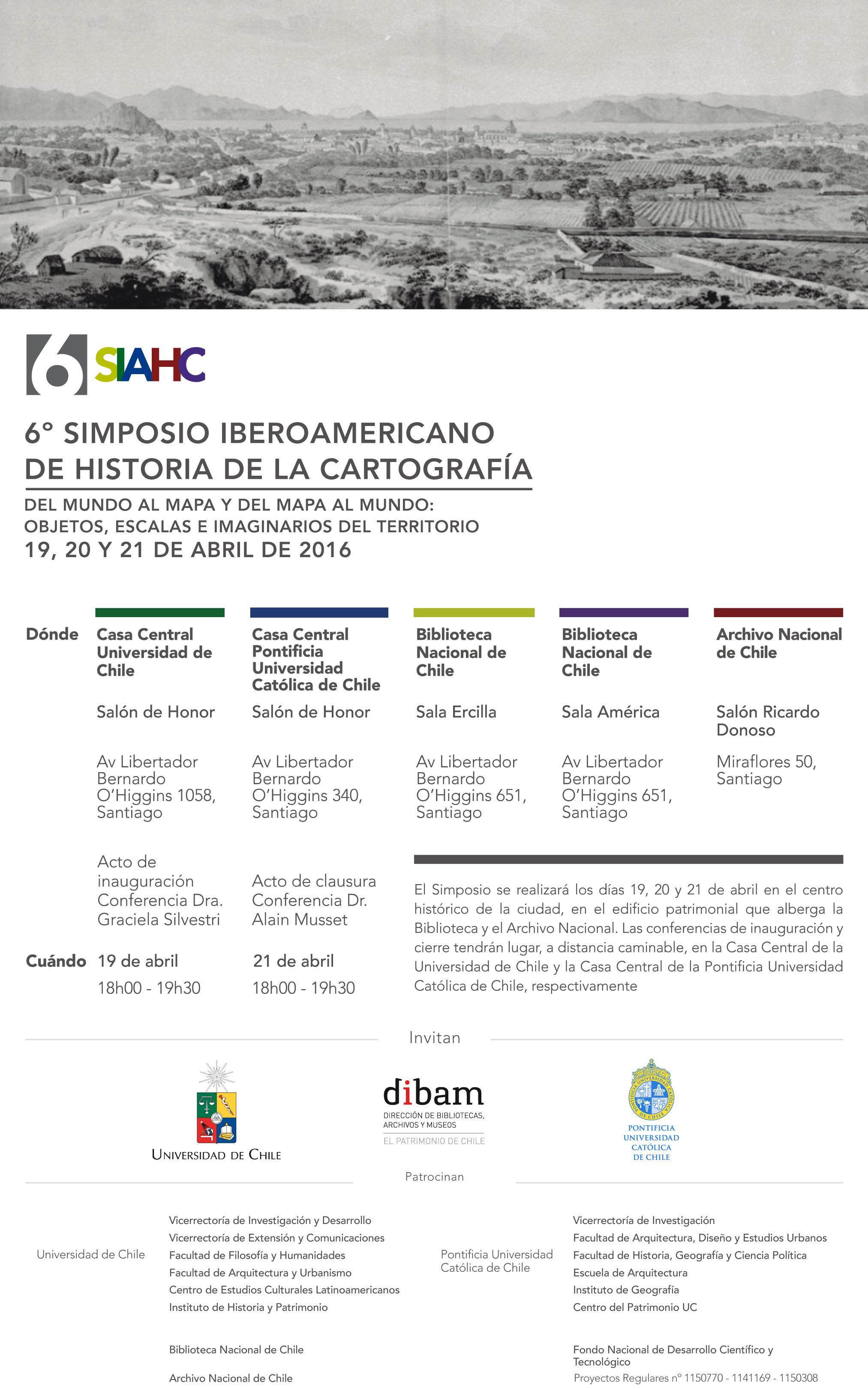 6° Simposio Iberoamericano de Historia de la Cartografía (6SIAHC)