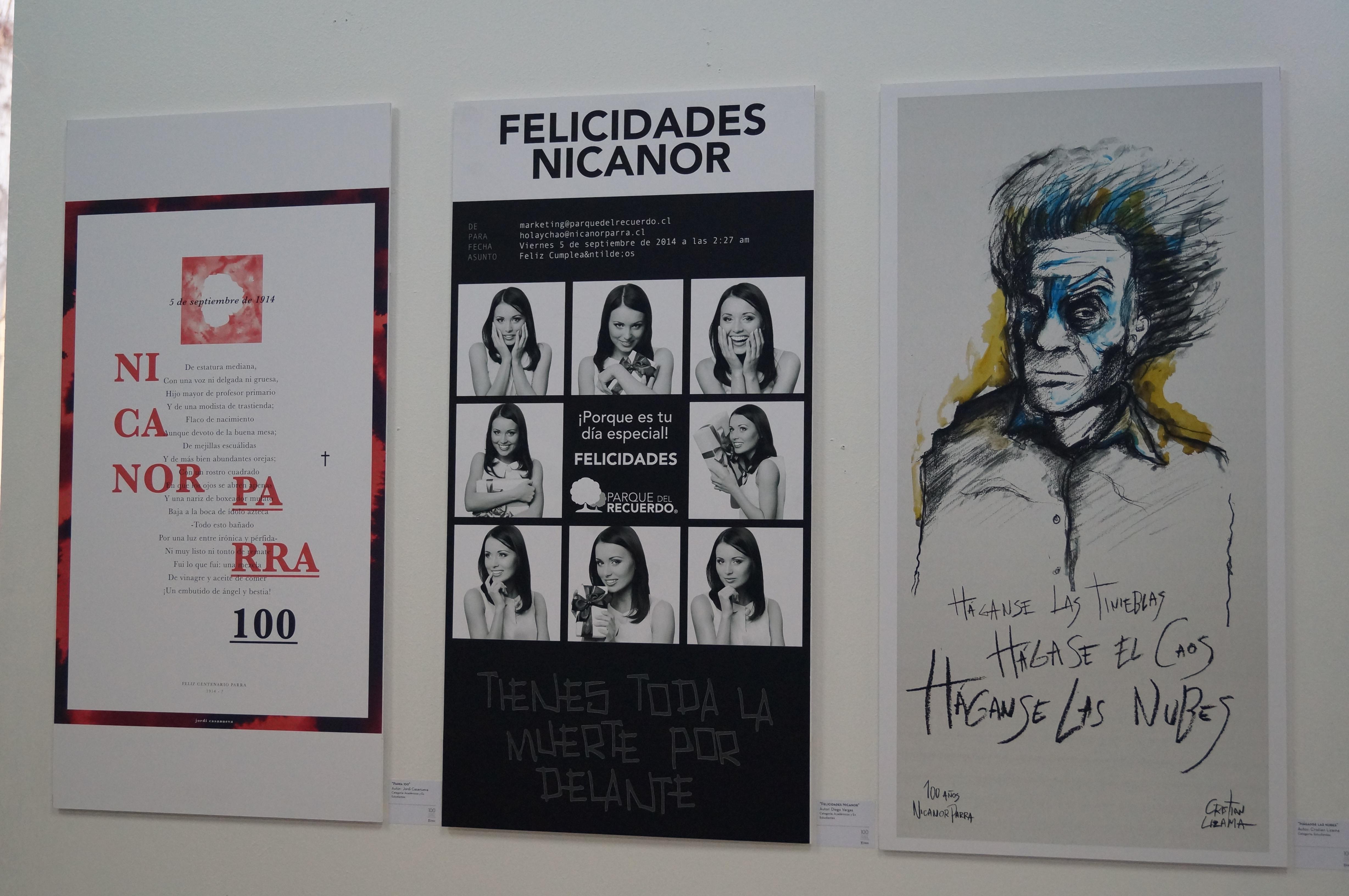 Parte del homenaje de la FAU a Nicanor Parra durante la celebración de su centenario.