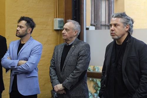 Profesor Vera, Decano Manuel Amaya, Director Cristian Gómez