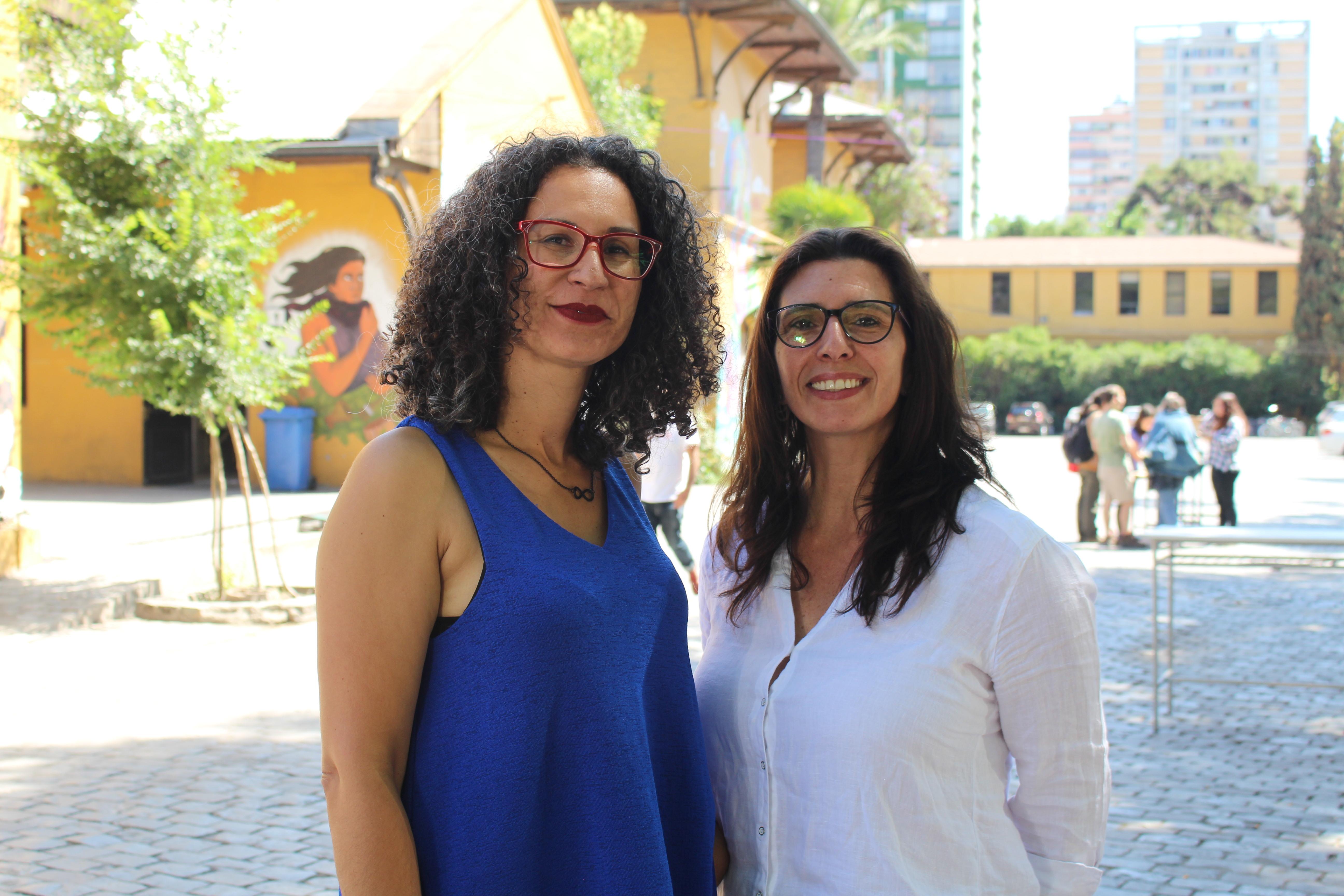 Las académicas Paola de la Sotta y Lorna Lares, de Diseño FAU, identificaron y clasificaron 112 bordes de terminación de tejuelas existentes, que se exhibirán en la expo. "La Piel de Chiloé".