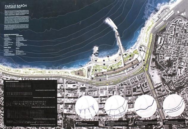 Inyectar nuevos programas y equipamientos al sector del Muelle Barón, en Valparaíso, además de rehabilitar sus edificios patrimoniales en el entorno y la bodega Simón Bolivar, propone "Parque Barón".