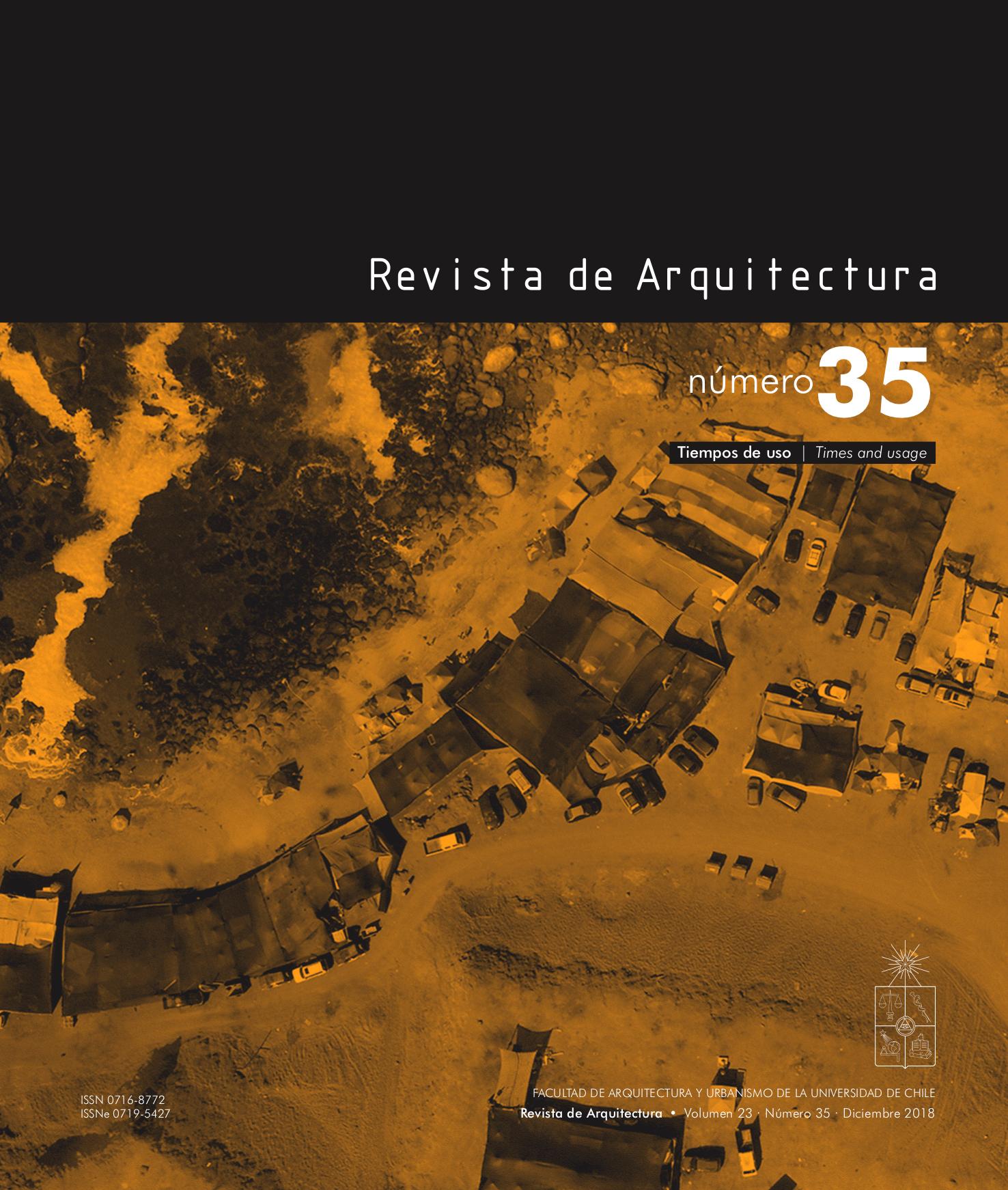 Revista de Arquitectura es una publicación académica de la Facultad de Arquitectura y Urbanismo de la Universidad de Chile que expone contenidos resultantes de investigaciones.