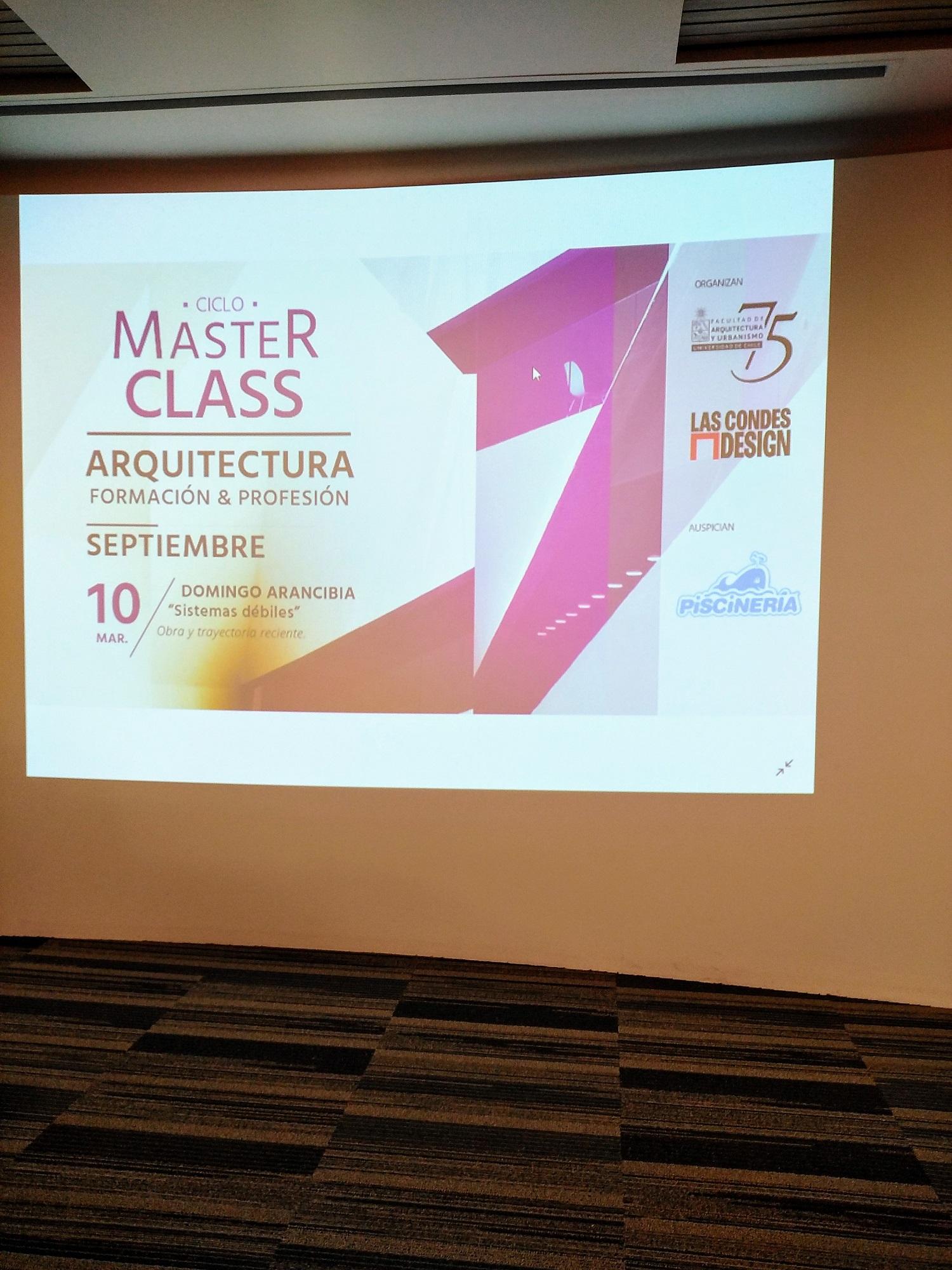 La Tercera MasterClass organizada por la Dirección de Extensión de la FAU se realizó el día 10 de septiembre de 2019.