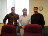 Dr. Pino F. junto al Dr Kenneth J. y el Dr. Darius J. en una de las reuniones en el Rocky Mountain Geographic Center