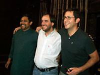 El Prof. Opazo junto a Arjun Ghosh y Leonardo di Lorenzo